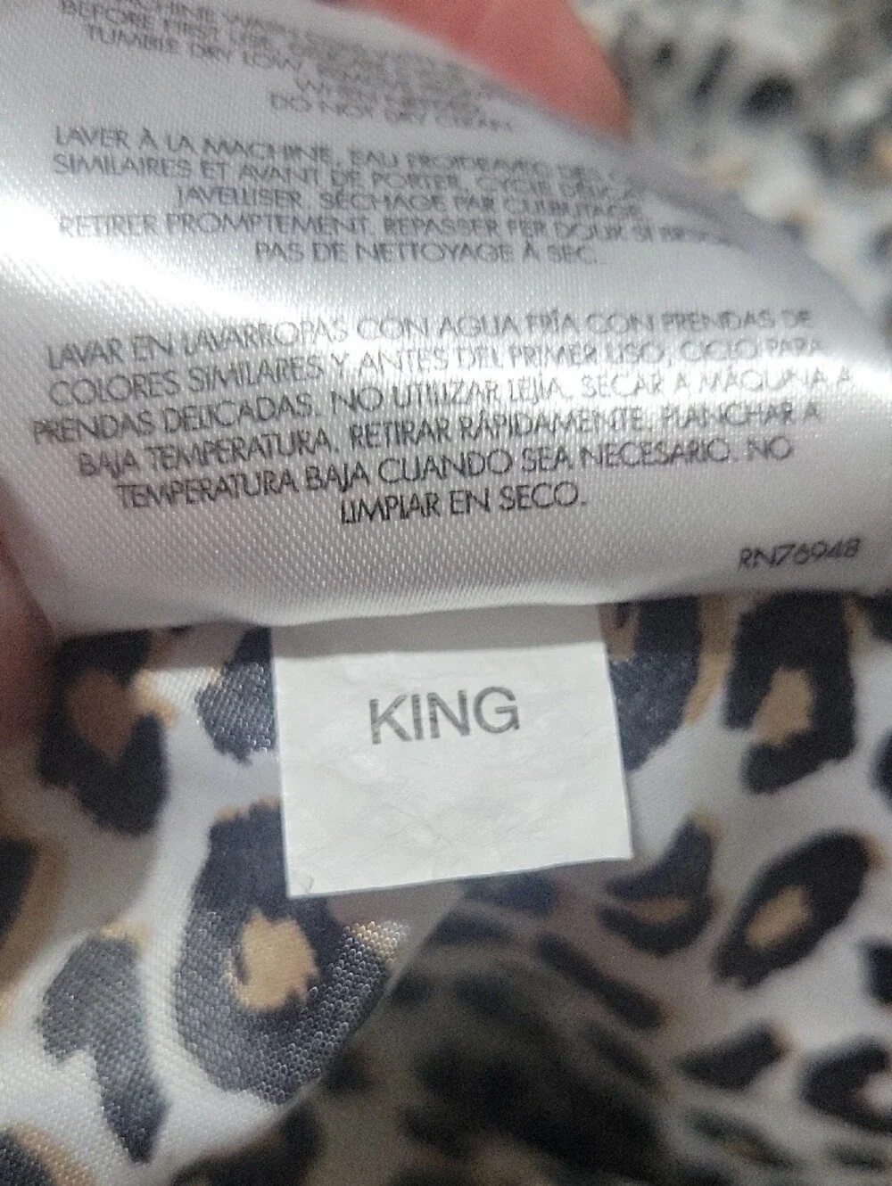 Betsey Johnson Leopard Print 'satin' King Sheets. Top and bottom sheets only.